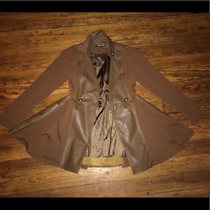 Double Breasted Trench Coat in Brown